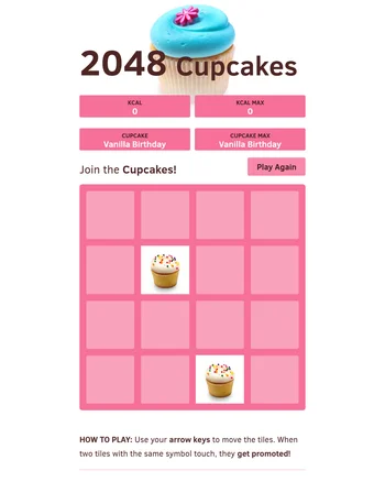 2048 Cupcakes screenshot