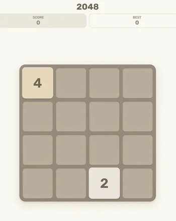 2048 screenshot