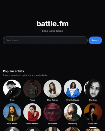 Battle.fm screenshot
