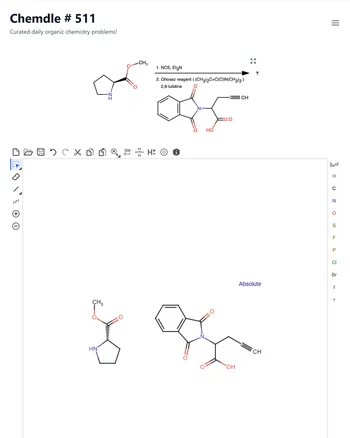 Chemdle screenshot