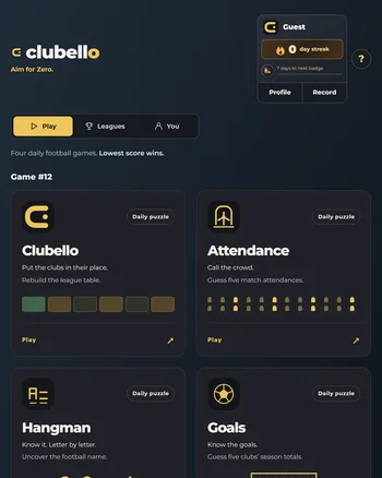 Clubello screenshot