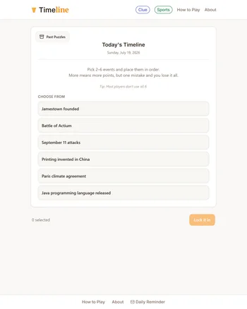Clue Funnel Timeline screenshot