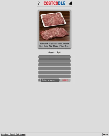 Costcodle screenshot