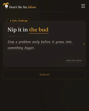 Don't Be an Idiom screenshot