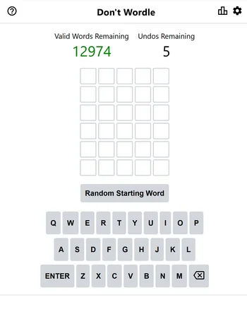 Don't Wordle screenshot