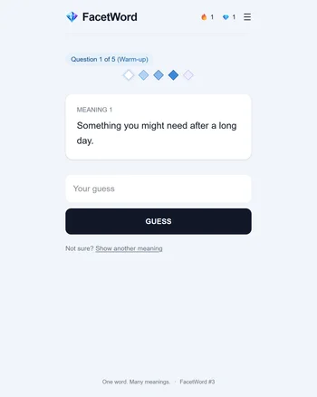 FacetWord screenshot