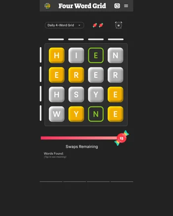 Four Word Grid screenshot