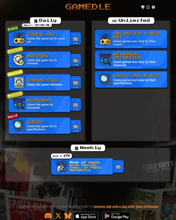 Gamedle screenshot