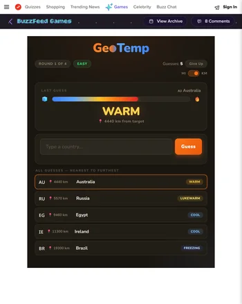 GeoTemp screenshot