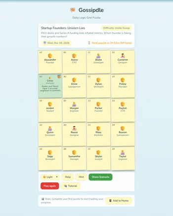 Gossipdle screenshot