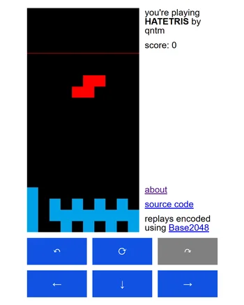 Hatetris screenshot