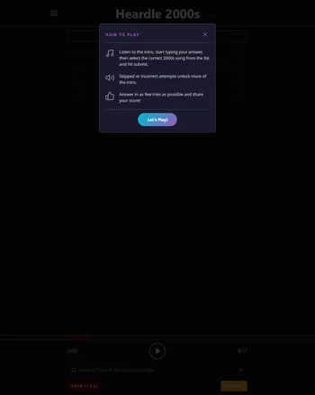 Heardle 2000's screenshot