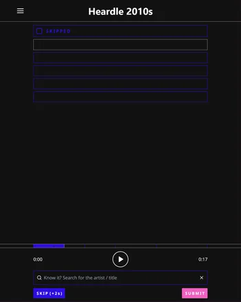 Heardle 2010's screenshot
