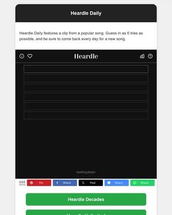 Heardle Daily screenshot