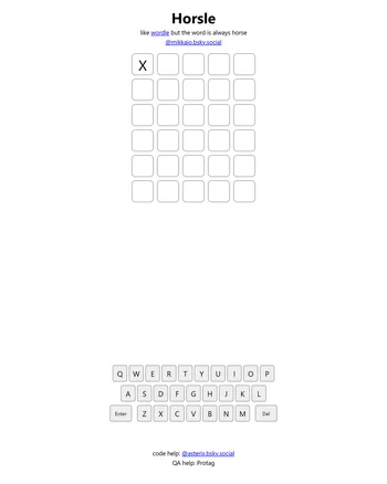 Horsle screenshot