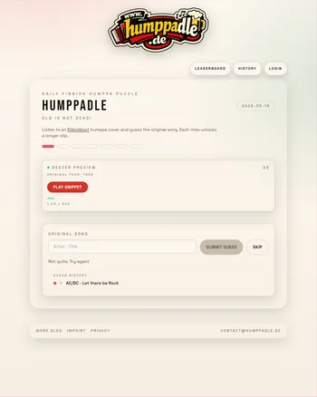 Humppadle screenshot