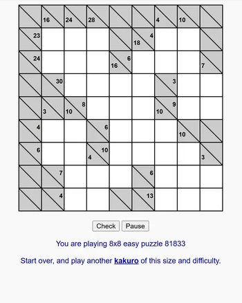 Kakuro Conquest screenshot