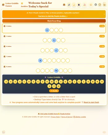 Letter Griddle screenshot