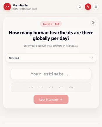 Magnitudle screenshot