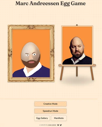Marc Andreessen Egg Game screenshot