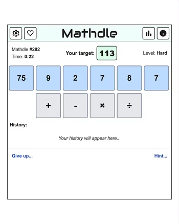 Mathdle screenshot