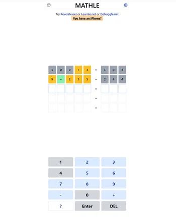 Mathle screenshot