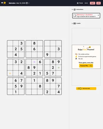 Memoku screenshot