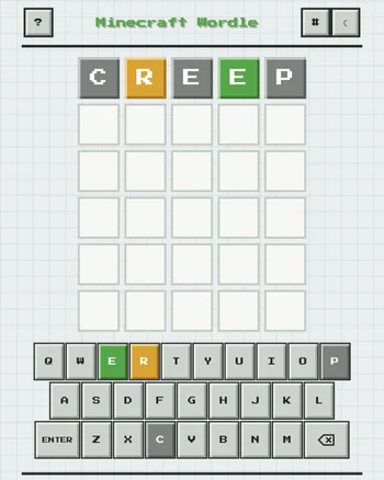 Minecraft Wordle screenshot