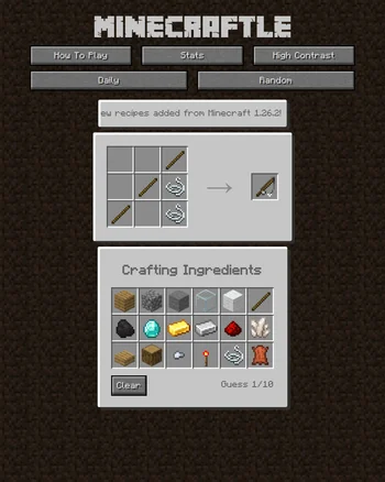 Minecraftle screenshot