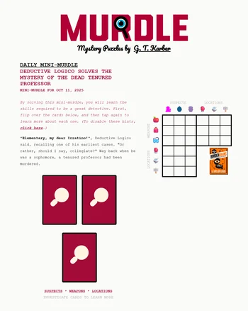 Mini Murdle screenshot