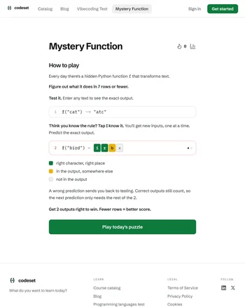 Mystery Function screenshot