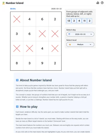 Number Island screenshot
