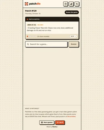 Patchdle screenshot