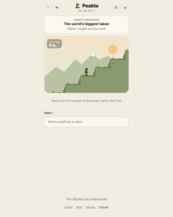 Peakle screenshot