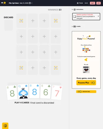 Pile-Up Poker screenshot