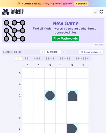 Puzzleship Battleships screenshot