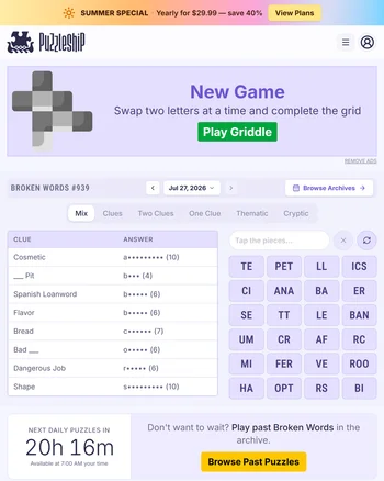Puzzleship Broken Words screenshot