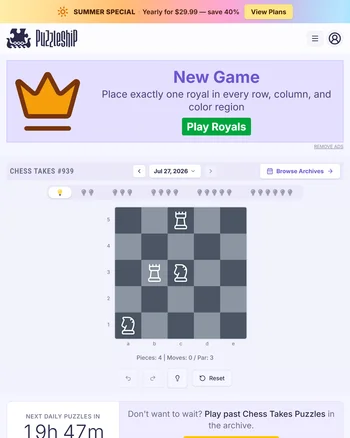 Puzzleship Chess Takes screenshot