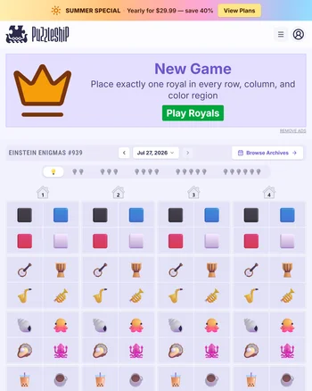 Puzzleship Einstein Enigmas screenshot