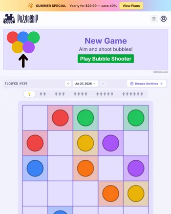 Puzzleship Flowku screenshot