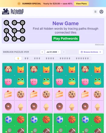 Puzzleship Sherlock Puzzles screenshot