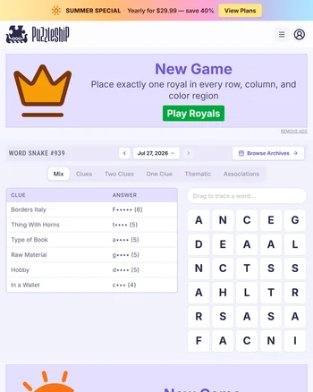 Puzzleship Word Snake screenshot