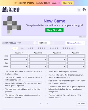 Puzzleship Zebra Puzzles screenshot