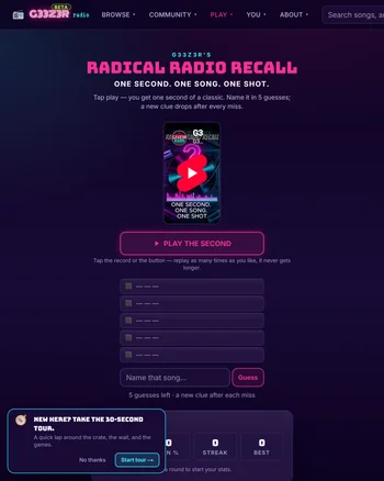 Radical Radio Recall screenshot