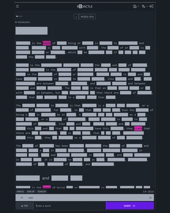 Redactle screenshot