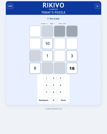 Rikivo Numbers screenshot