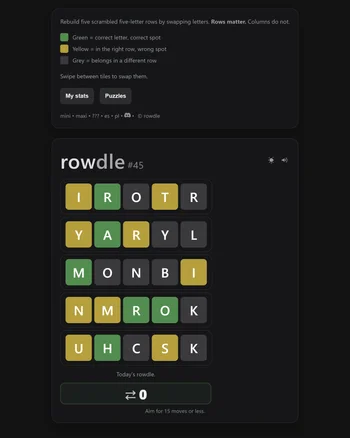 Rowdle screenshot