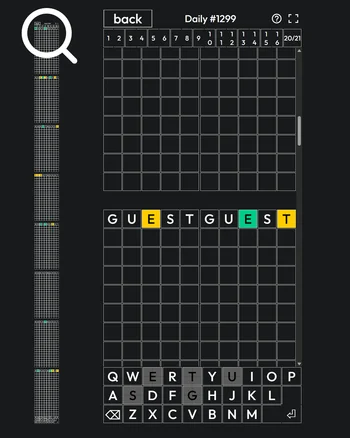 Sedecordle screenshot