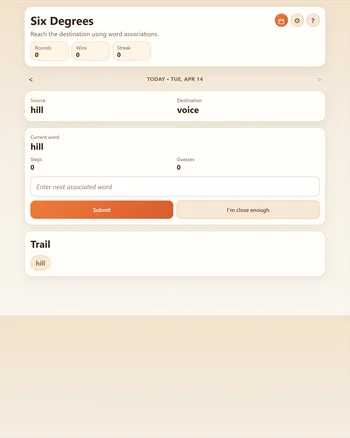 Six Degrees screenshot