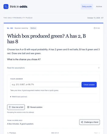 Think in Odds screenshot
